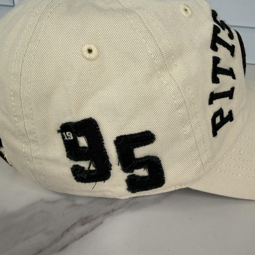 Pittsburgh Steelers Hat Cap Strap Back Mens Jaguars Cream NFL‎ Football Dad 1995 - Picture 5 of 13